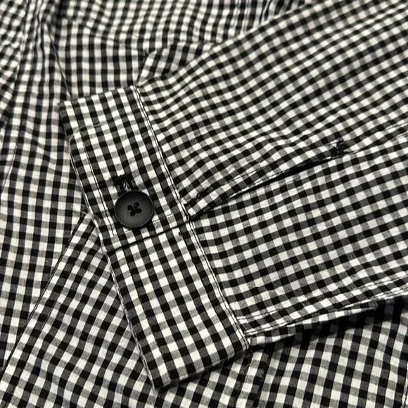 Chico’s Black and White Checkered Blouse—Size 1–100% Cotton - Picture 6 of 9